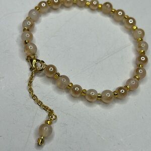 Golden Glow Bead Bracelet